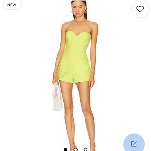Alexis Bradshaw Romper in chartreuse